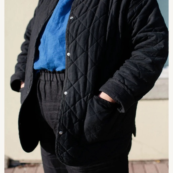 SOLD Seek Shelter Quilted Milo Coat in Cobalt Blue - Picture 8 of 9